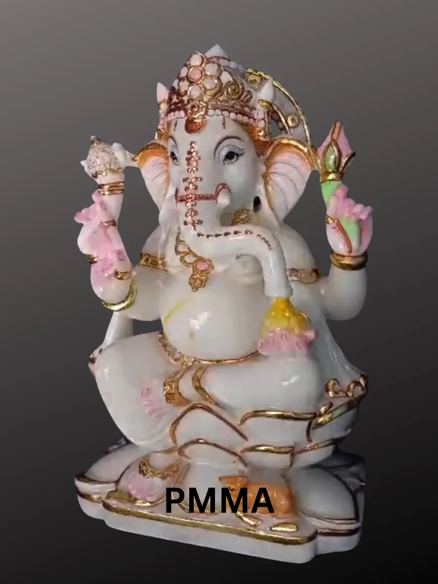 White Marble Ganesh Statue