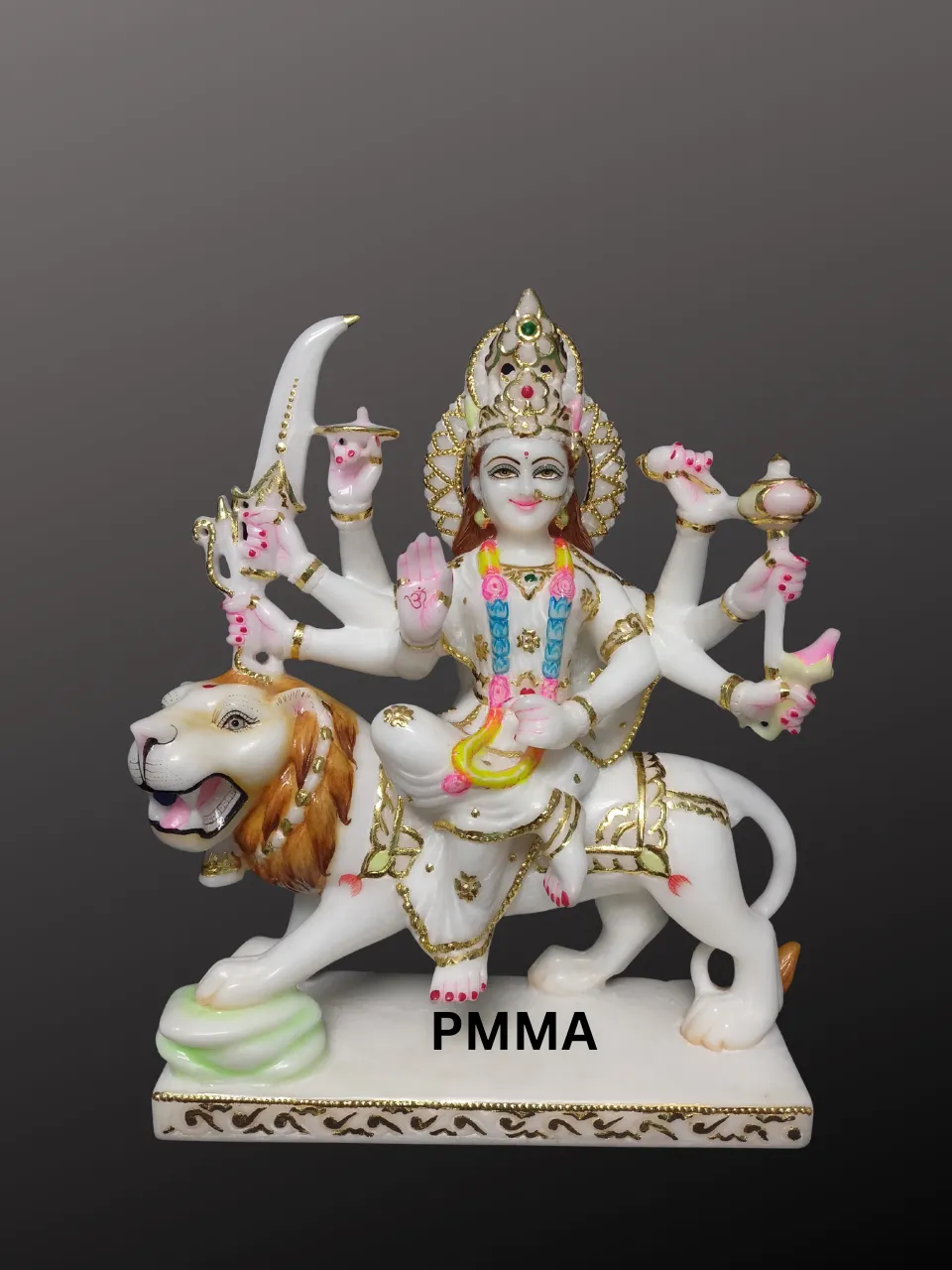Durga Mata Marble Murti in Traditional Form for Daily Worship