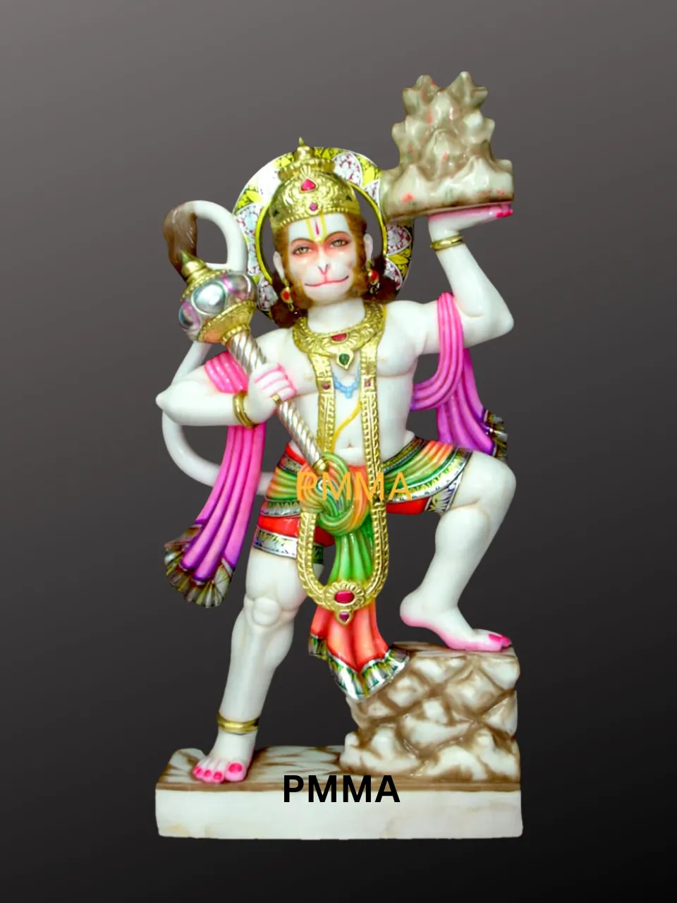 Sanjeevani Mountain Hanuman Idol in Makrana Marble